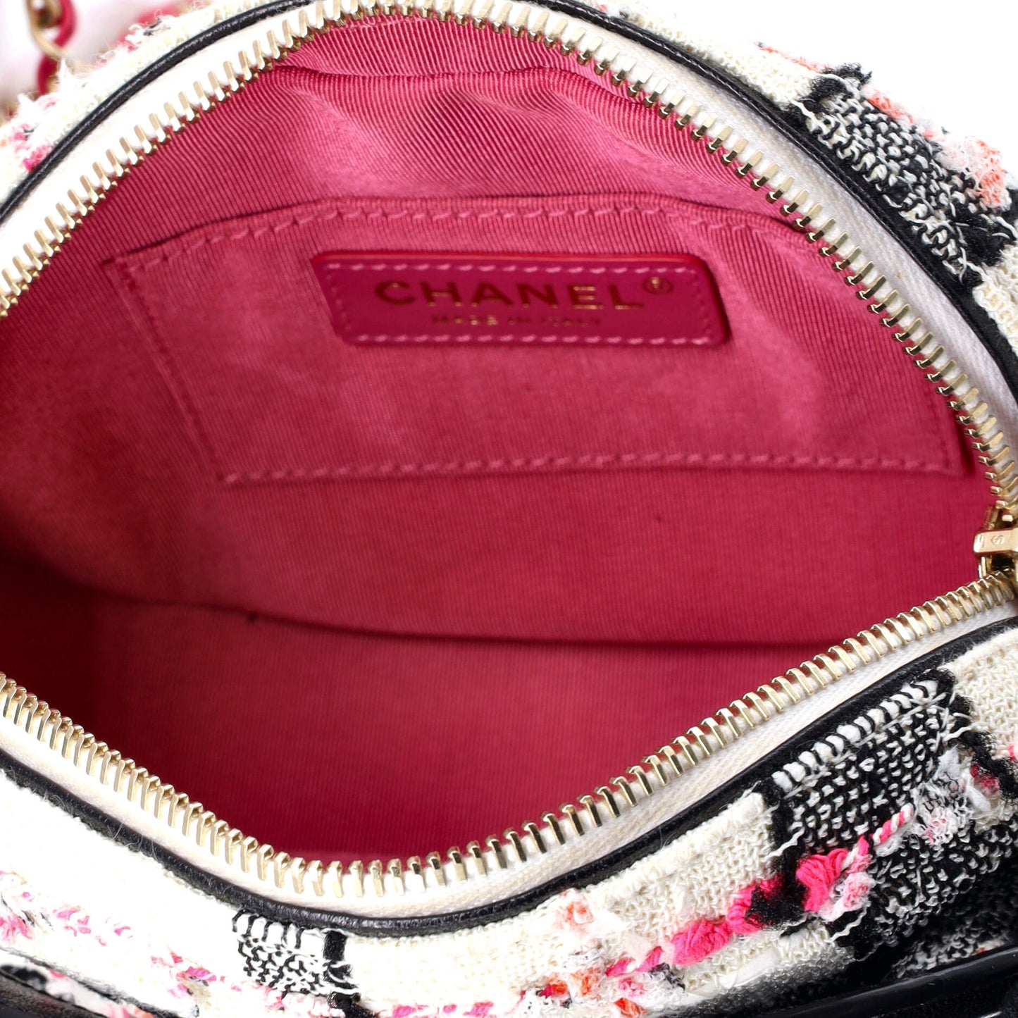 Coco Midnight Camera Case Quilted Tweed and Lambskin Small