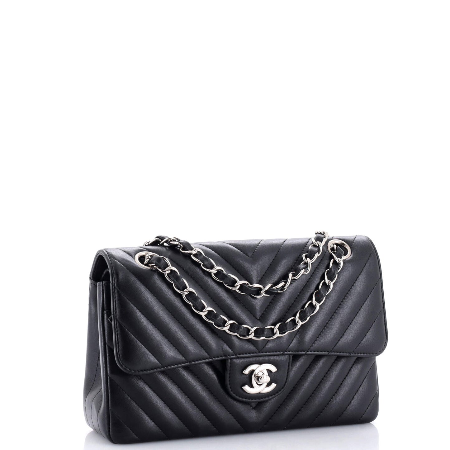 Classic Double Flap Bag Chevron Lambskin Small