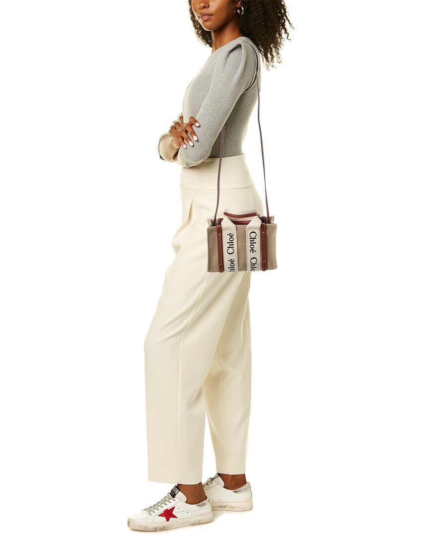 CHL - CC o? Woody Mini Canvas & Leather Tote