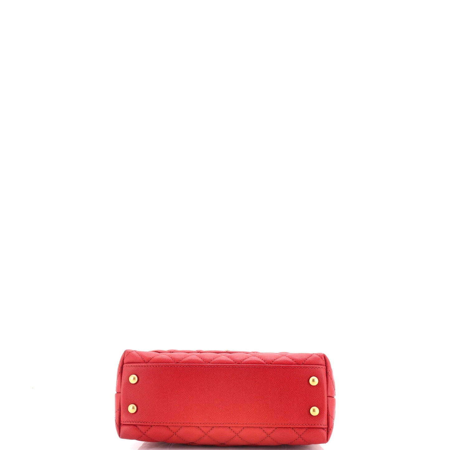 Coco Top Handle Bag Quilted Caviar with Lizard Embossed Handle Mini