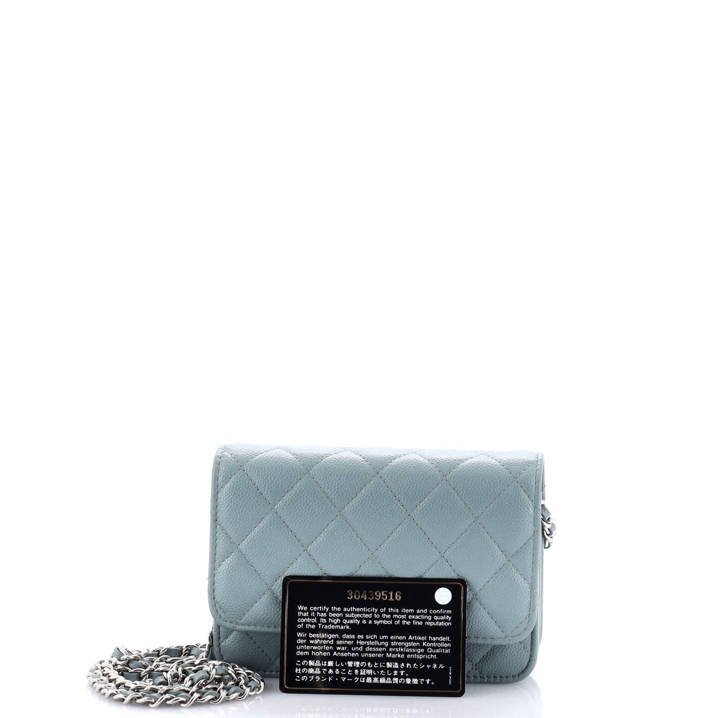 Wallet on Chain Quilted Caviar Mini