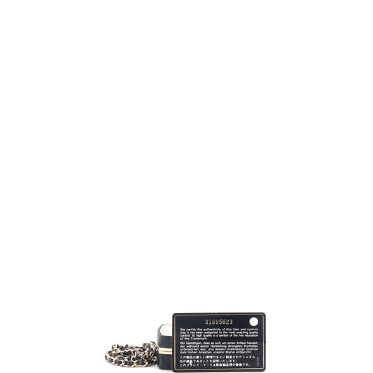 CC Make-Up Box Clutch with Chain Quilted Lambskin and Metal Mini