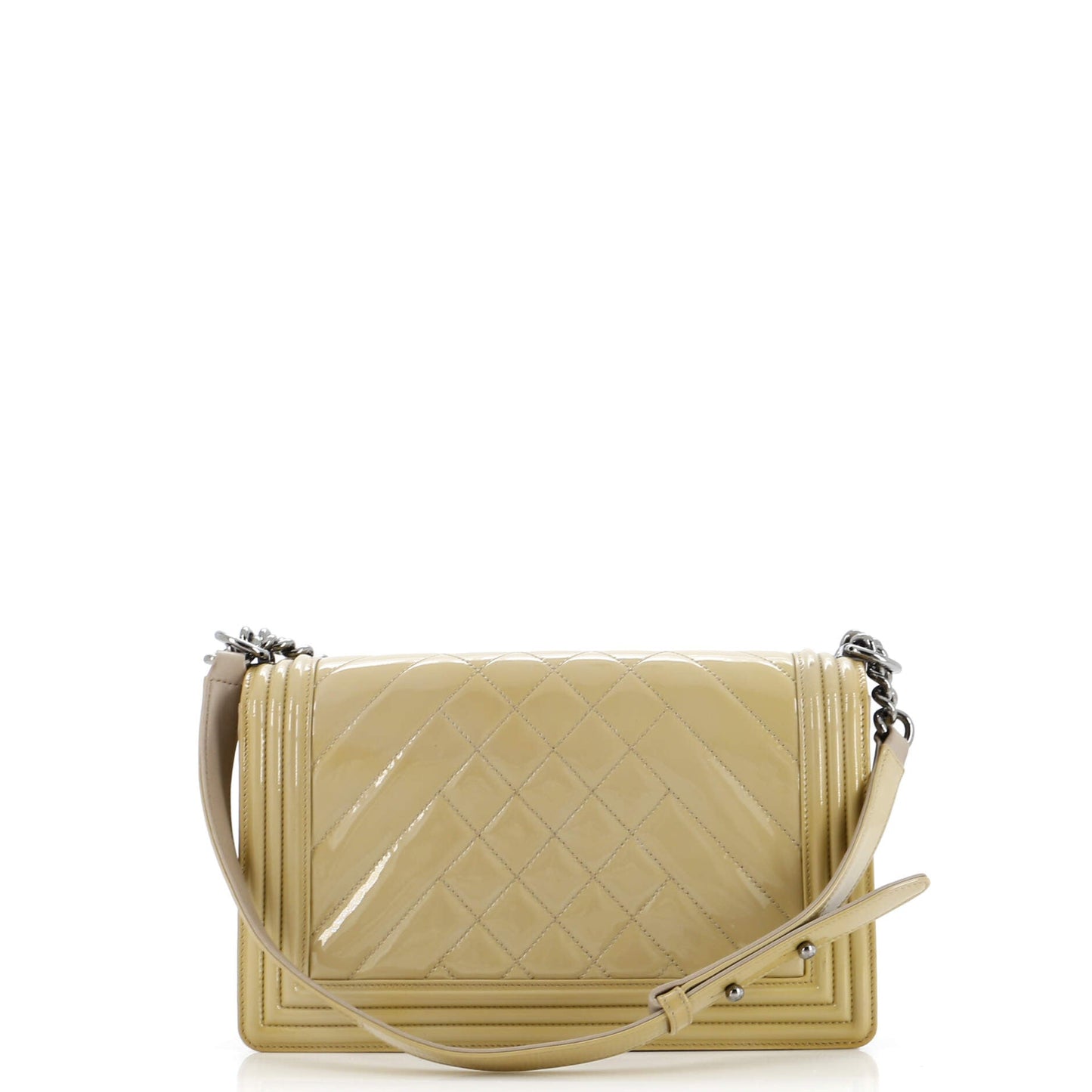 Boy Flap Bag Chevron Patent New Medium