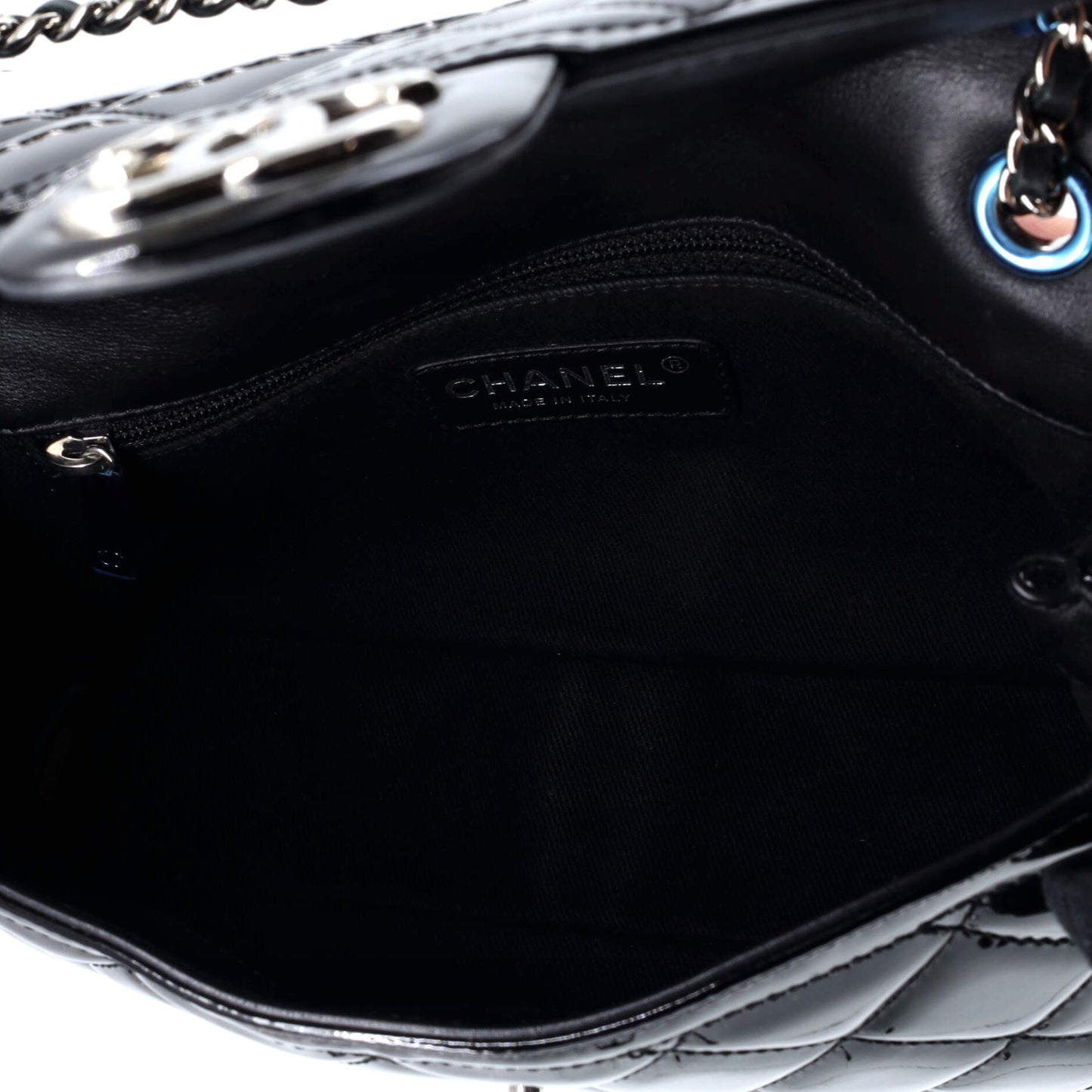 Coco Shine Flap Bag Quilted Patent Small