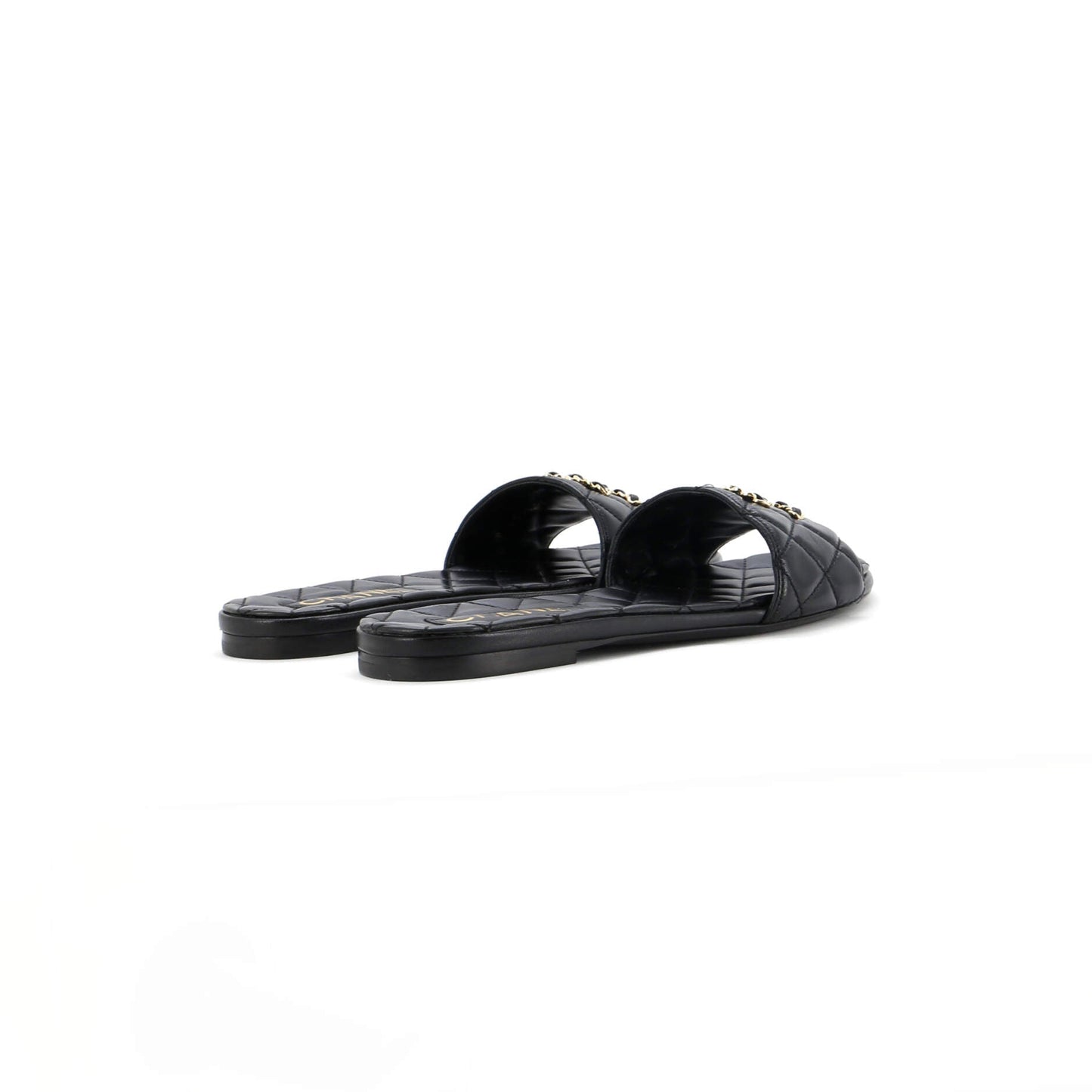 Women's CC Slide Sandals Quilted Lambskin