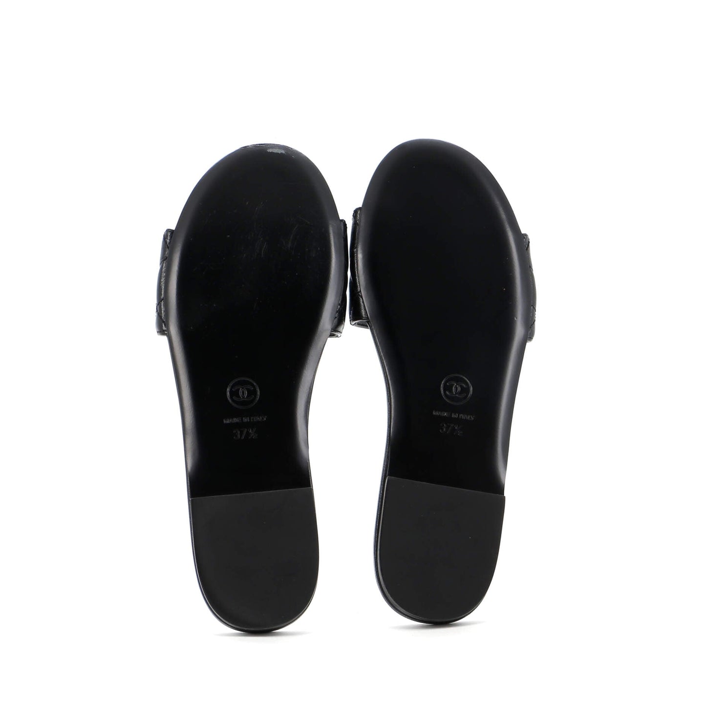 Women's CC Slide Sandals Quilted Lambskin