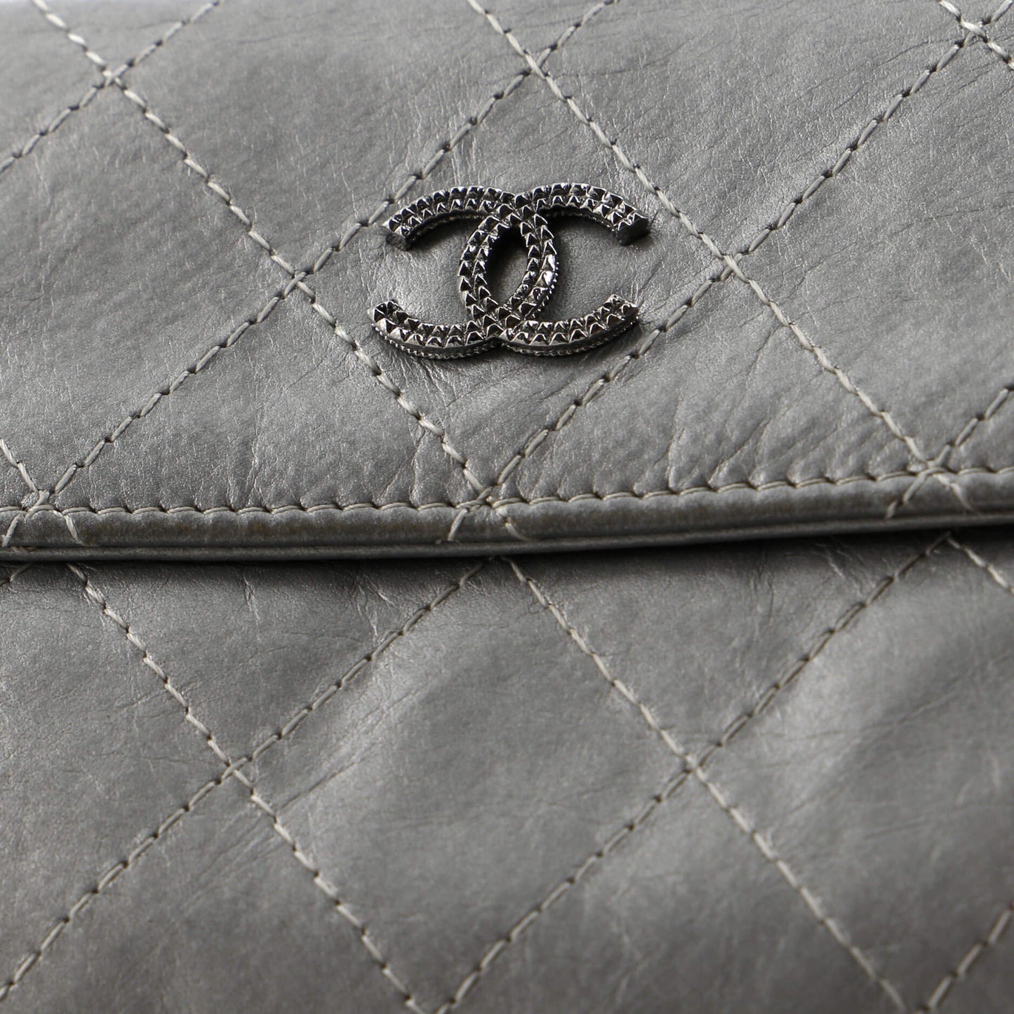 CC Compact Wallet Quilted Calfskin