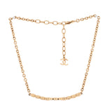 CC Multi Heart Chain Choker Necklace Metal with Crystals
