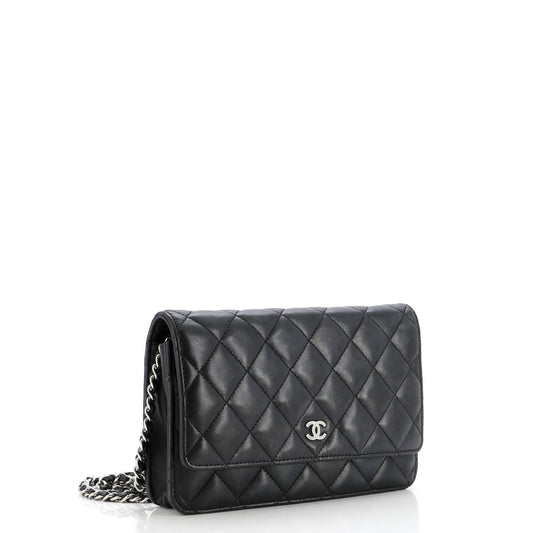 Wallet on Chain Quilted Lambskin