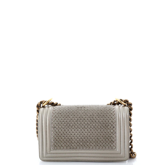 Boy Flap Bag Scaled Lambskin Small