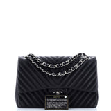 Classic Double Flap Bag Chevron Lambskin Jumbo