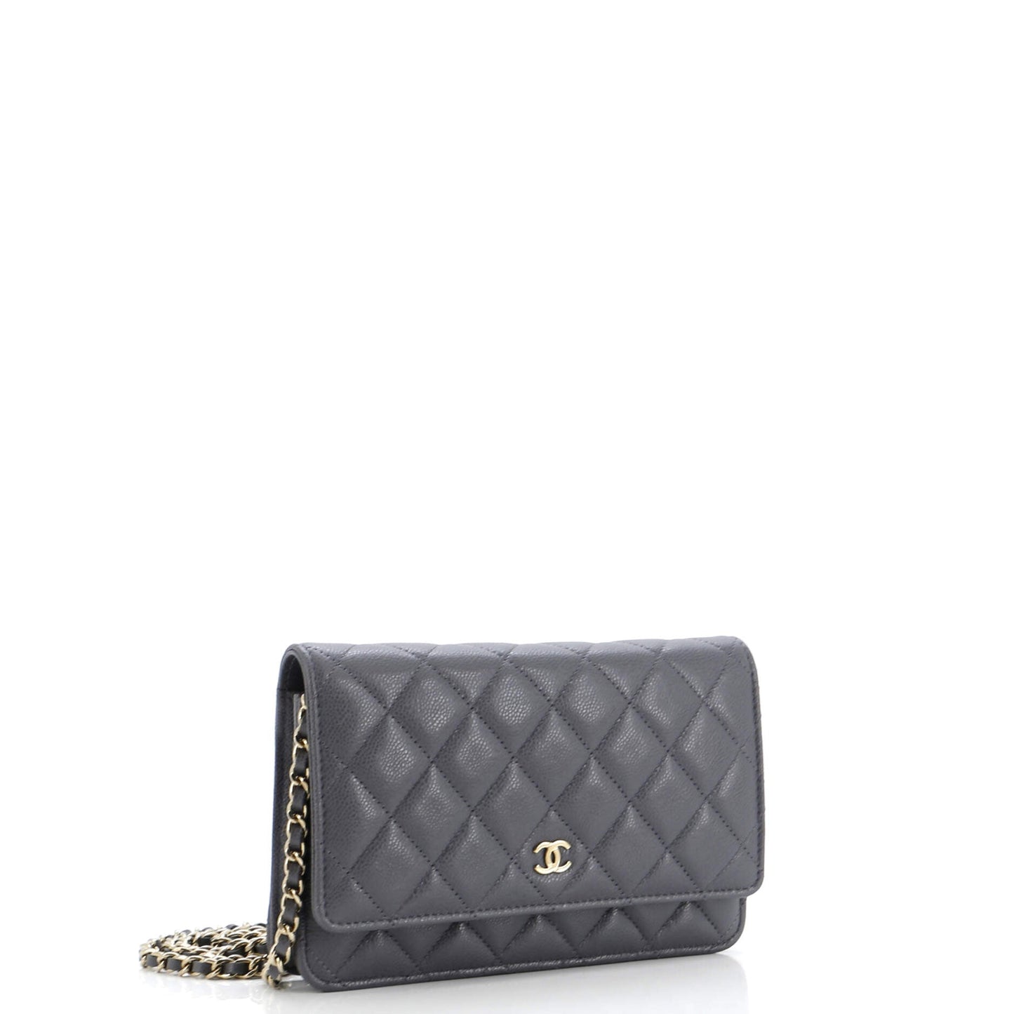 Wallet on Chain Quilted Caviar