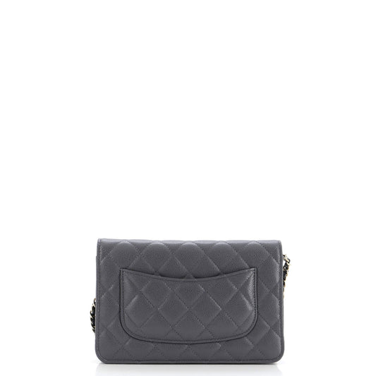 Wallet on Chain Quilted Caviar