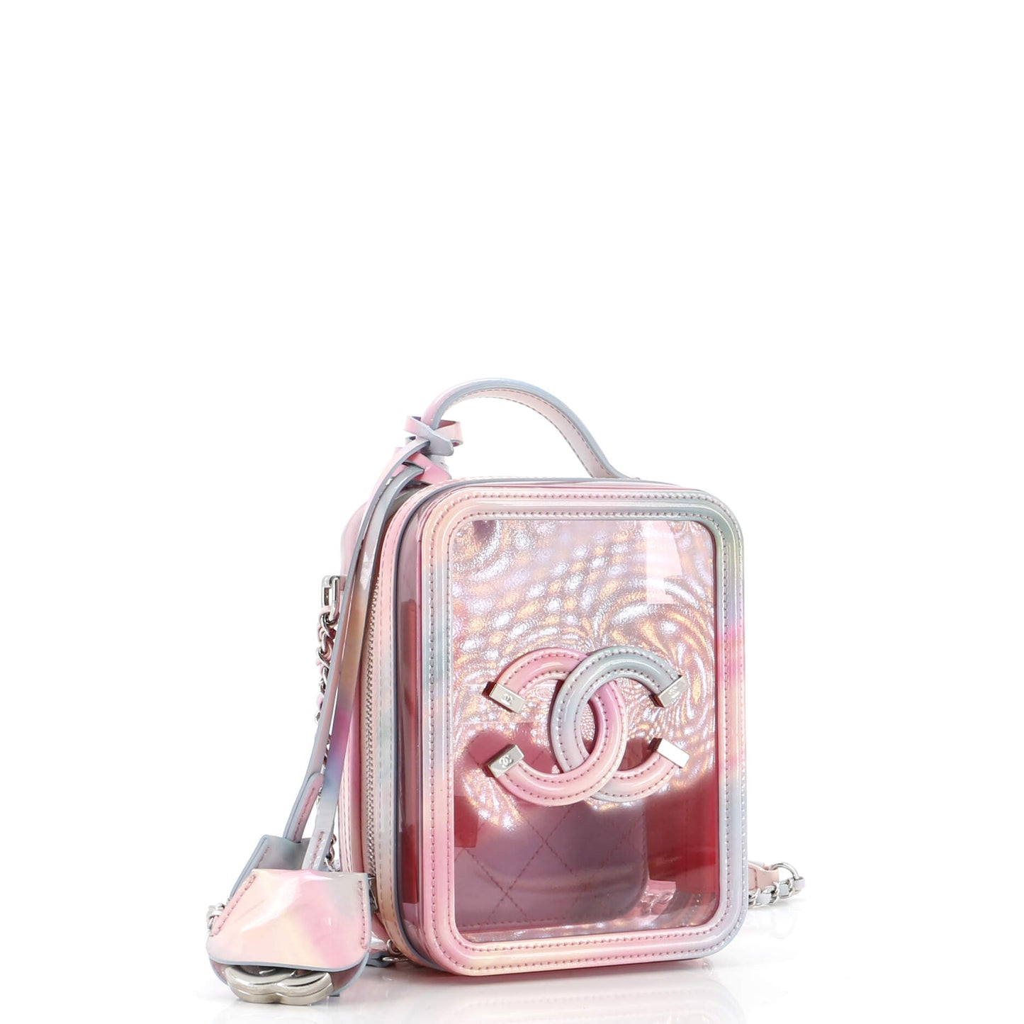 Filigree Vertical Vanity Case PVC with Lambskin