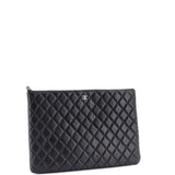 O Case Clutch Quilted Perforated Lambskin Large
