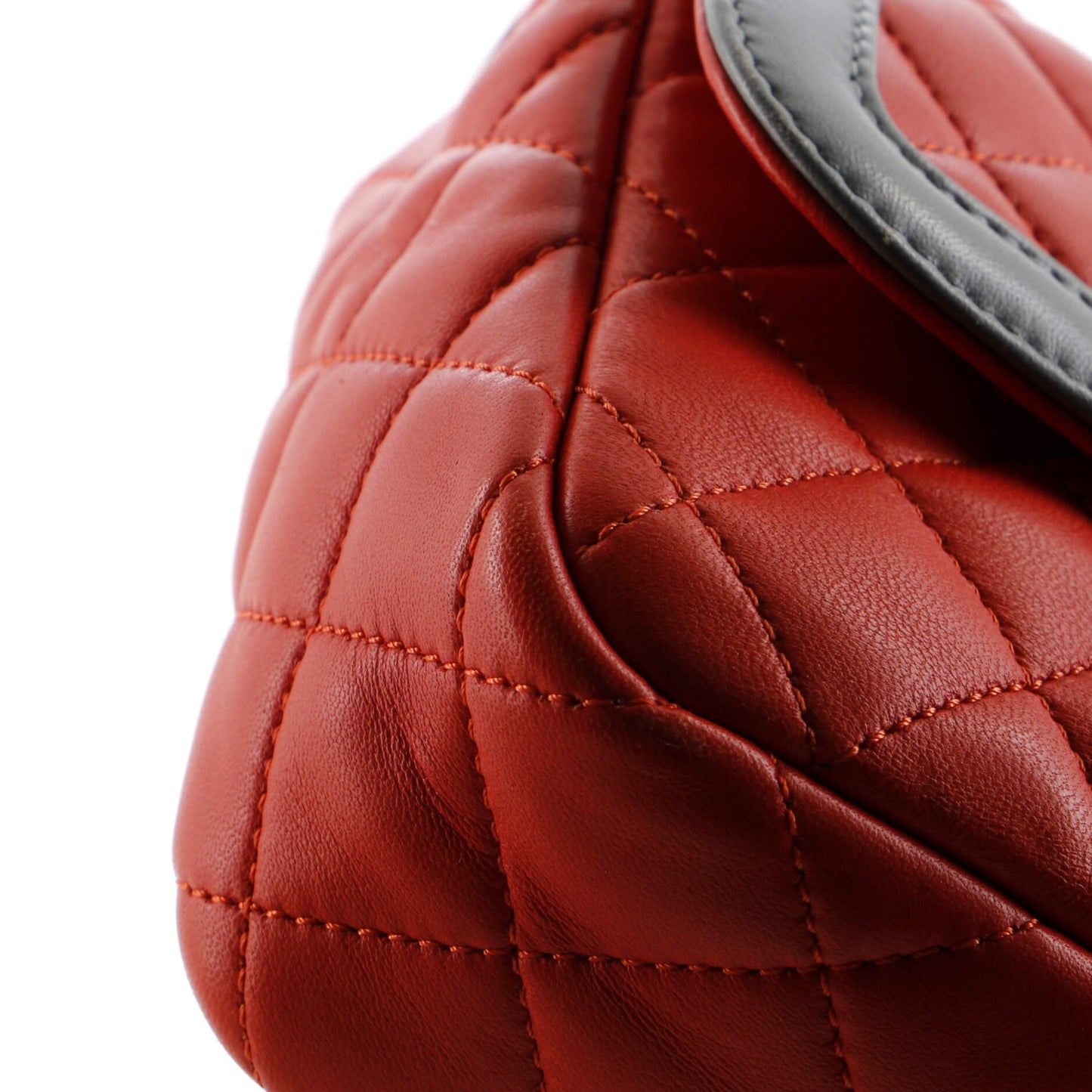 Two Tone Flap Bag Quilted Lambskin Mini