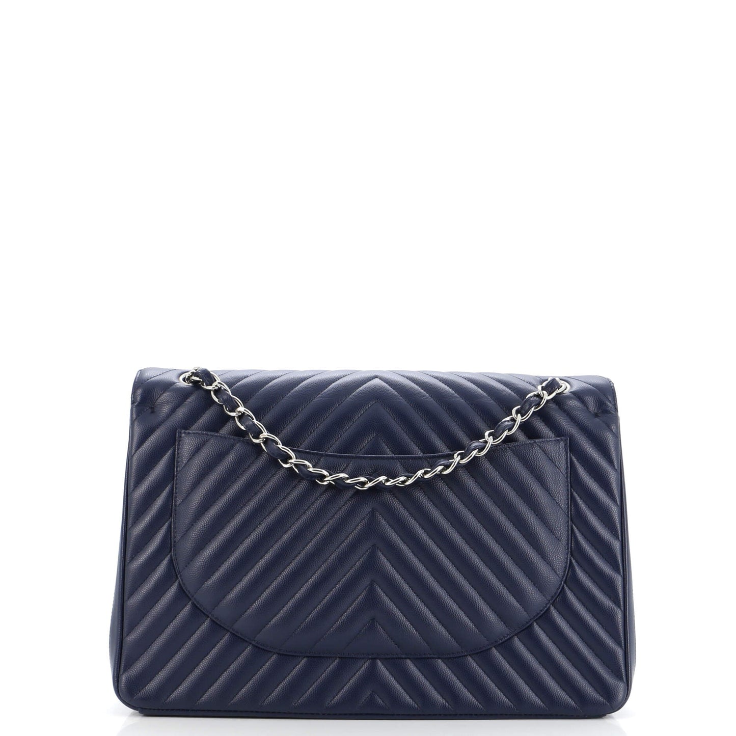 Classic Double Flap Bag Chevron Caviar Maxi