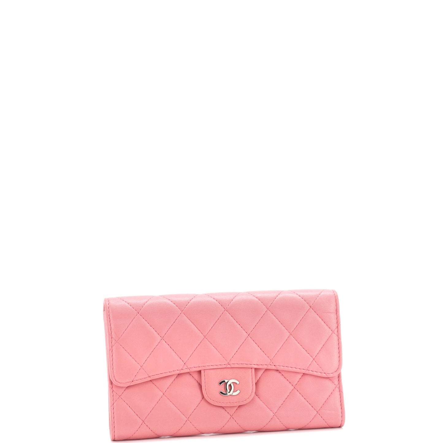 L-Flap Wallet Quilted Lambskin Long