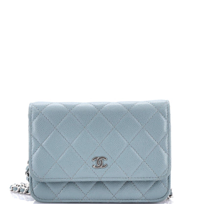 Wallet on Chain Quilted Caviar Mini