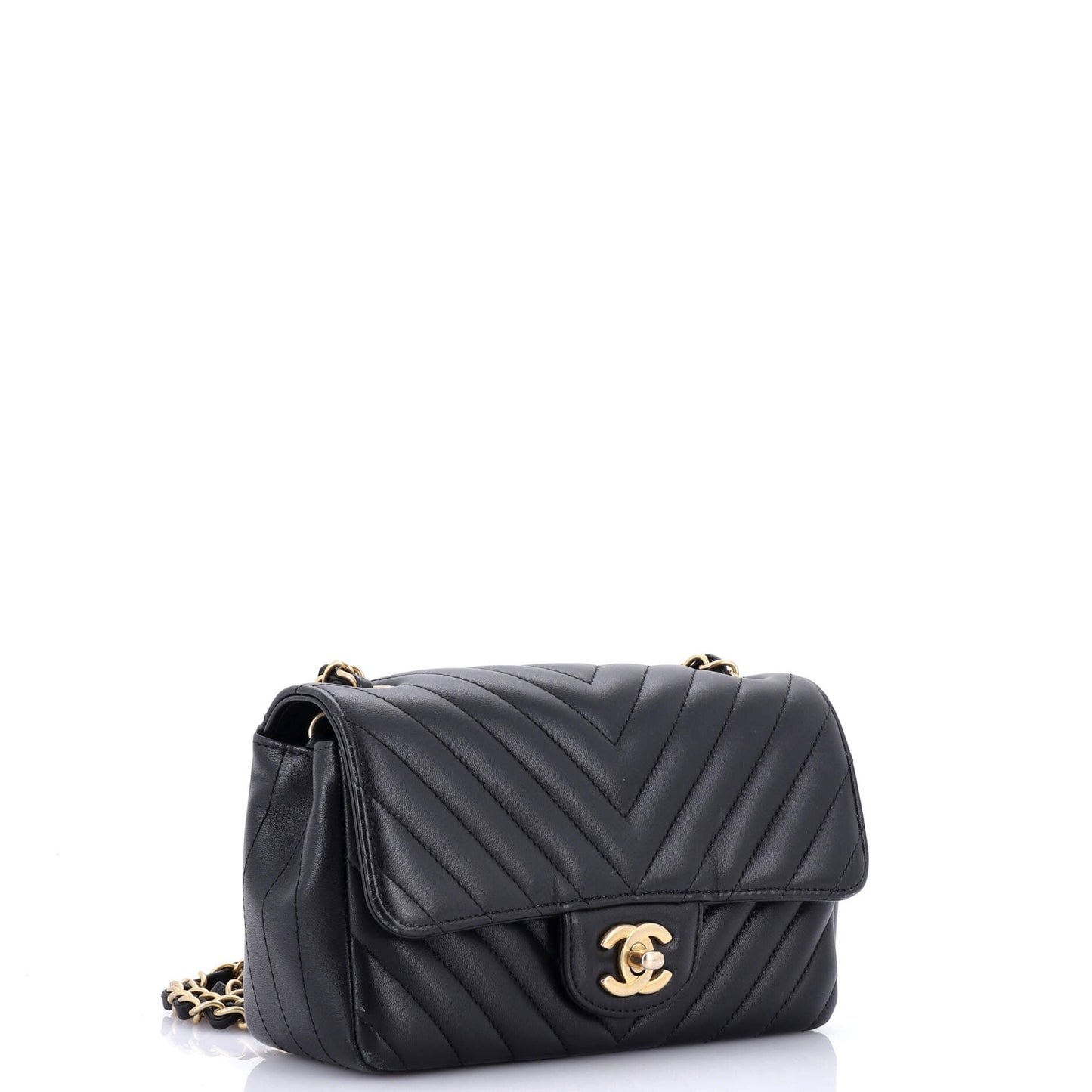 Classic Single Flap Bag Chevron Lambskin Mini