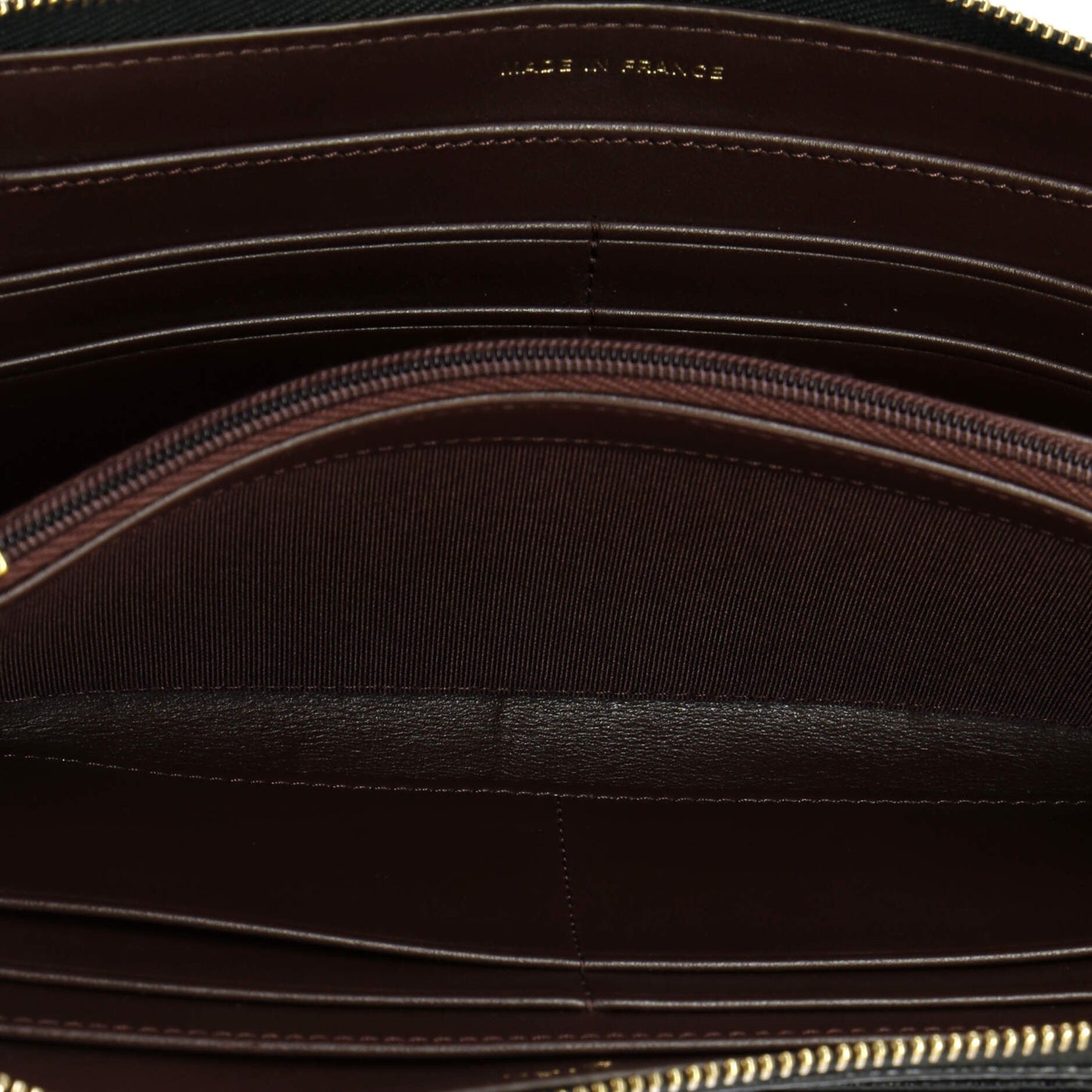 Zip Around Organizer Wallet Quilted Caviar Large