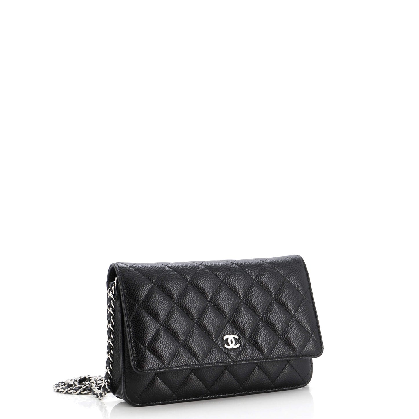 Wallet on Chain Quilted Caviar