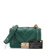 Boy Flap Bag Perforated Chevron Lambskin Small