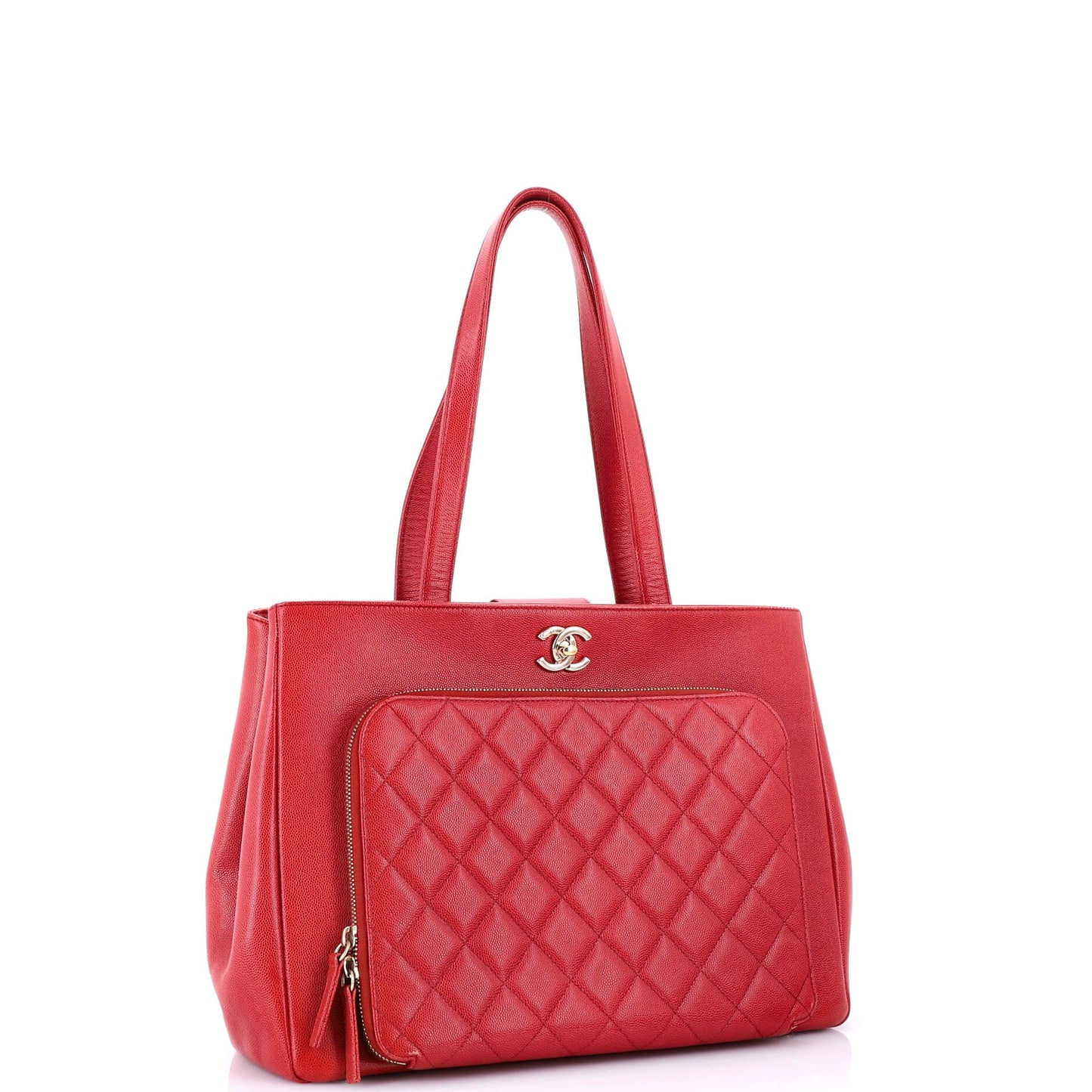 Business Affinity Tote Quilted Caviar Large