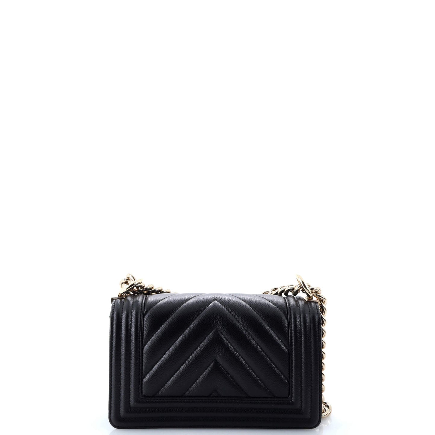 Boy Flap Bag Chevron Caviar Small
