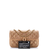 CC Chic Double Flap Bag Quilted Lambskin Small