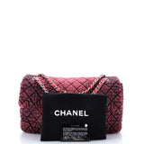 Denimpression Flap Bag Quilted Distressed Denim Medium
