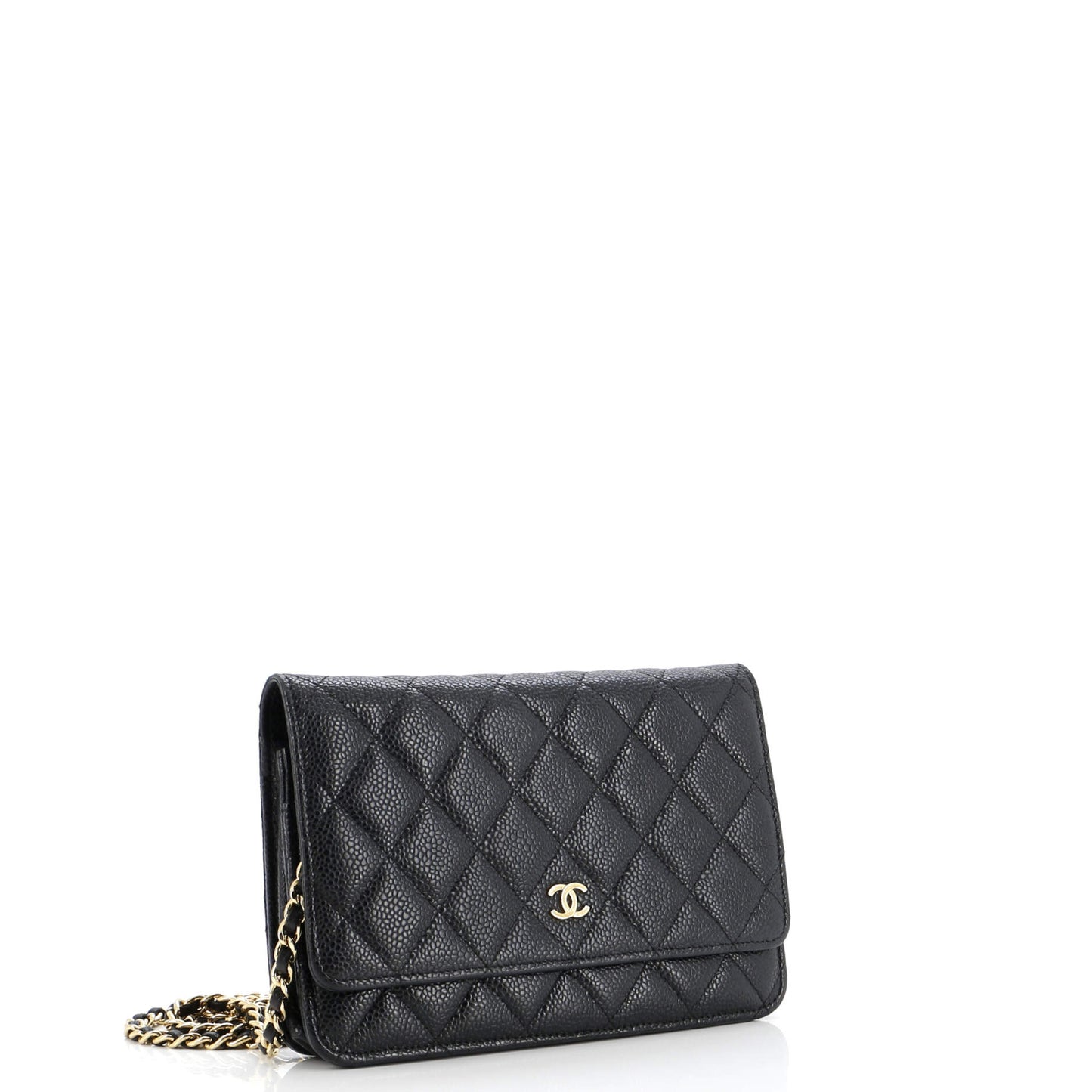Wallet on Chain Quilted Caviar