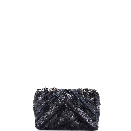 CC Flap Bag Chevron Sequins Mini