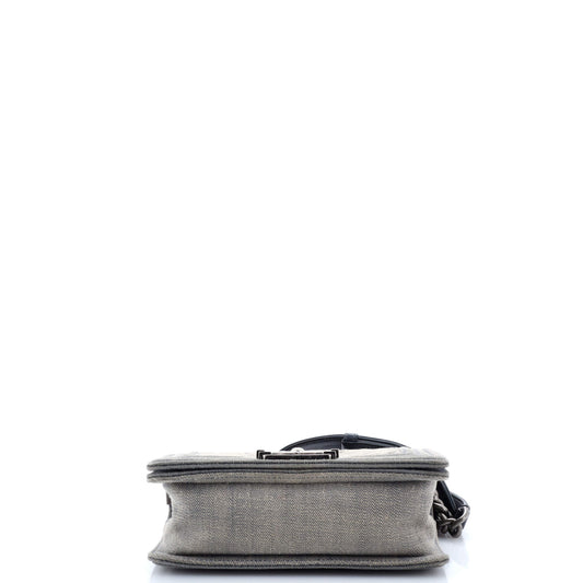 Boy Flap Bag Chevron Denim Small