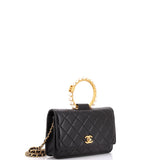Pearl Crown Wallet on Chain Quilted Lambskin