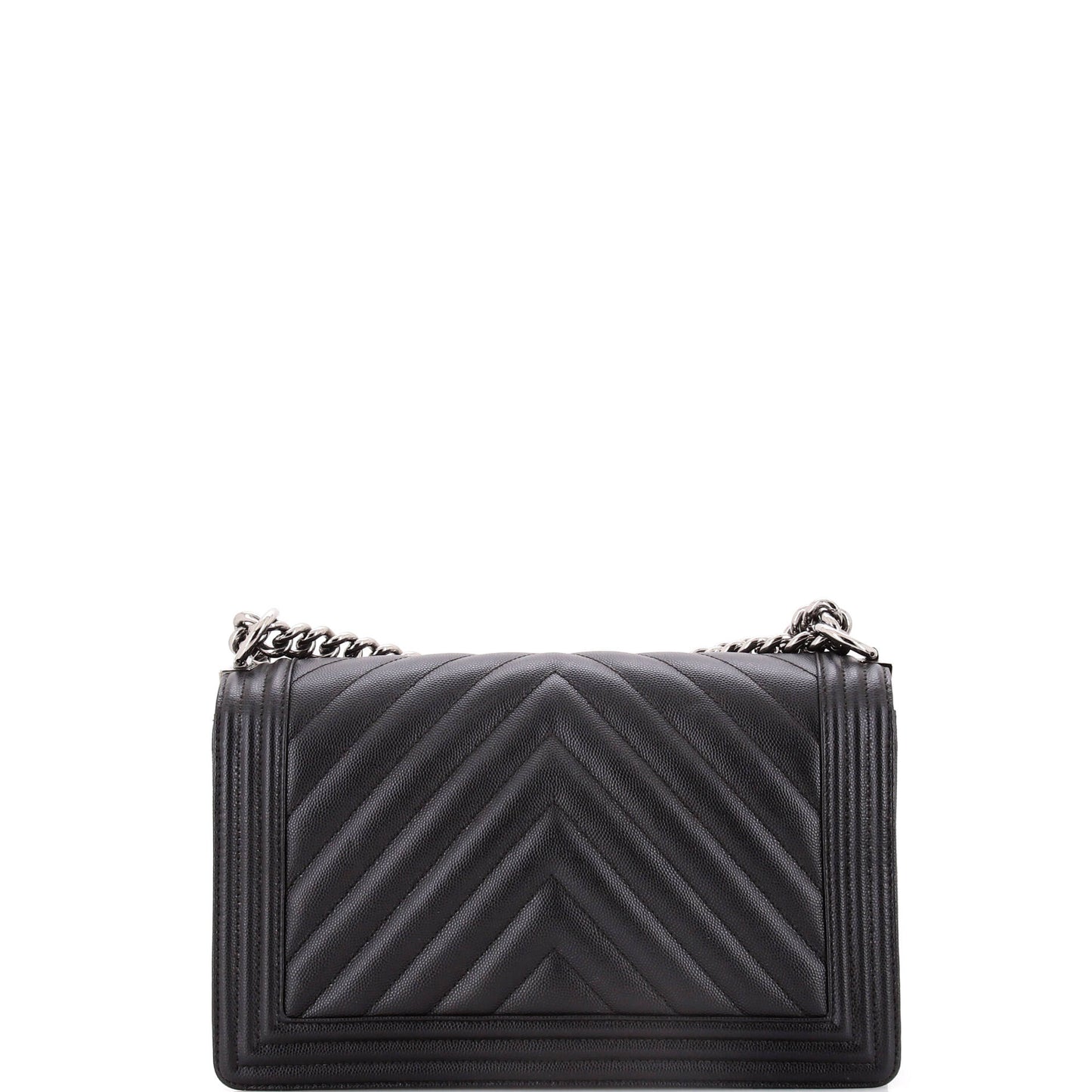 Boy Flap Bag Chevron Caviar New Medium