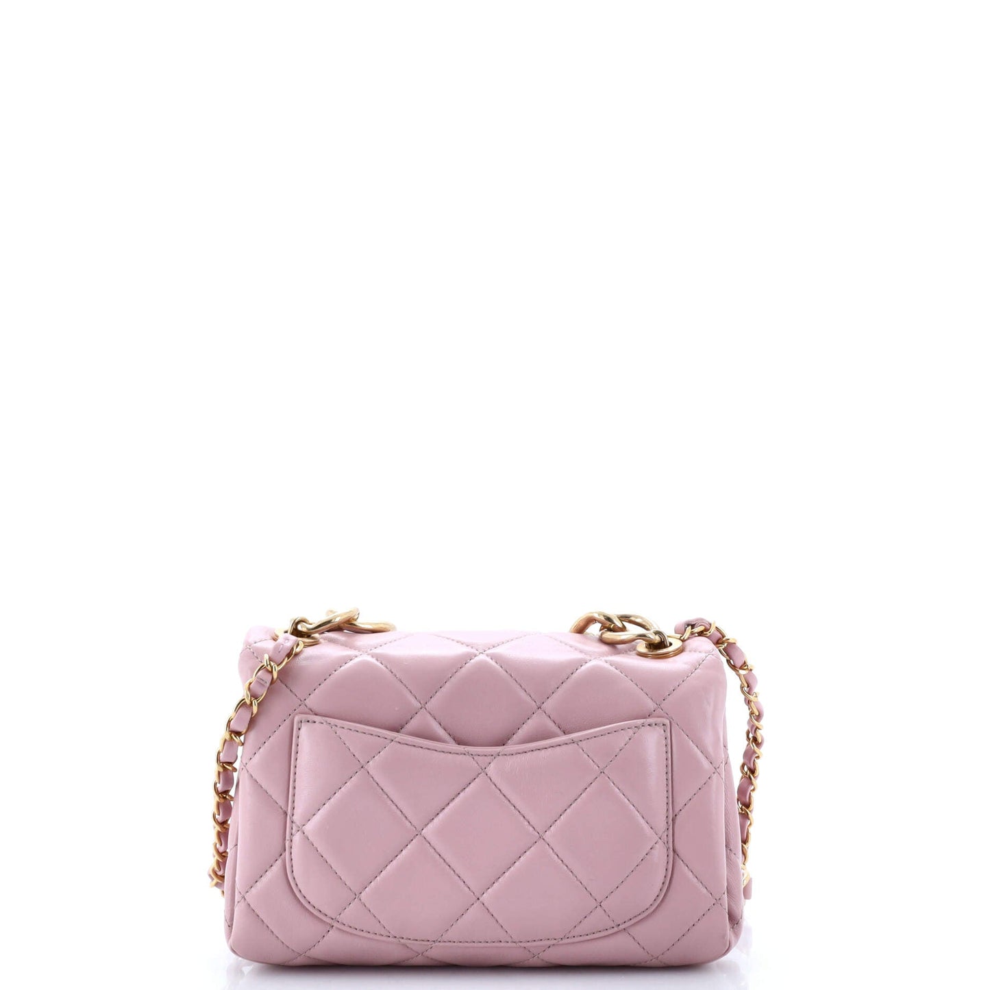 Color Match Flap Bag Quilted Lambskin Small