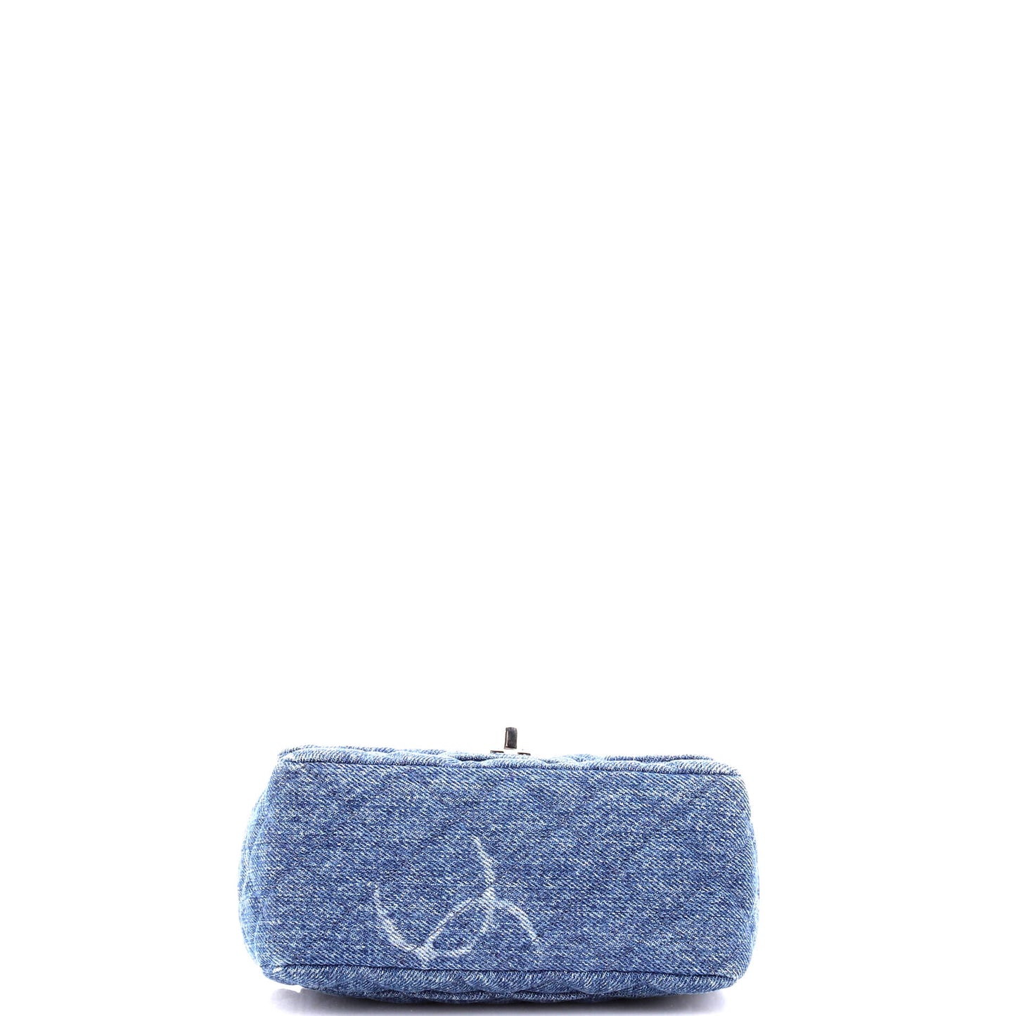Square Classic Single Flap Bag Quilted CC Printed Denim Mini