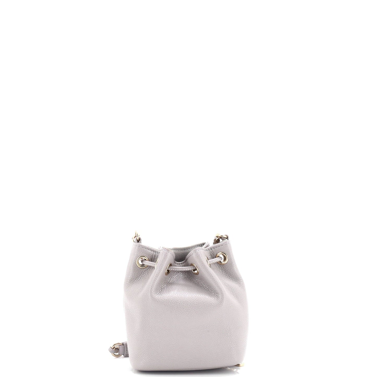 Business Affinity Drawstring Bucket Bag Quilted Caviar Mini