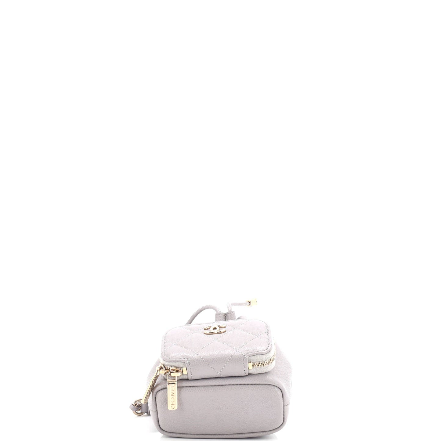 Business Affinity Drawstring Bucket Bag Quilted Caviar Mini