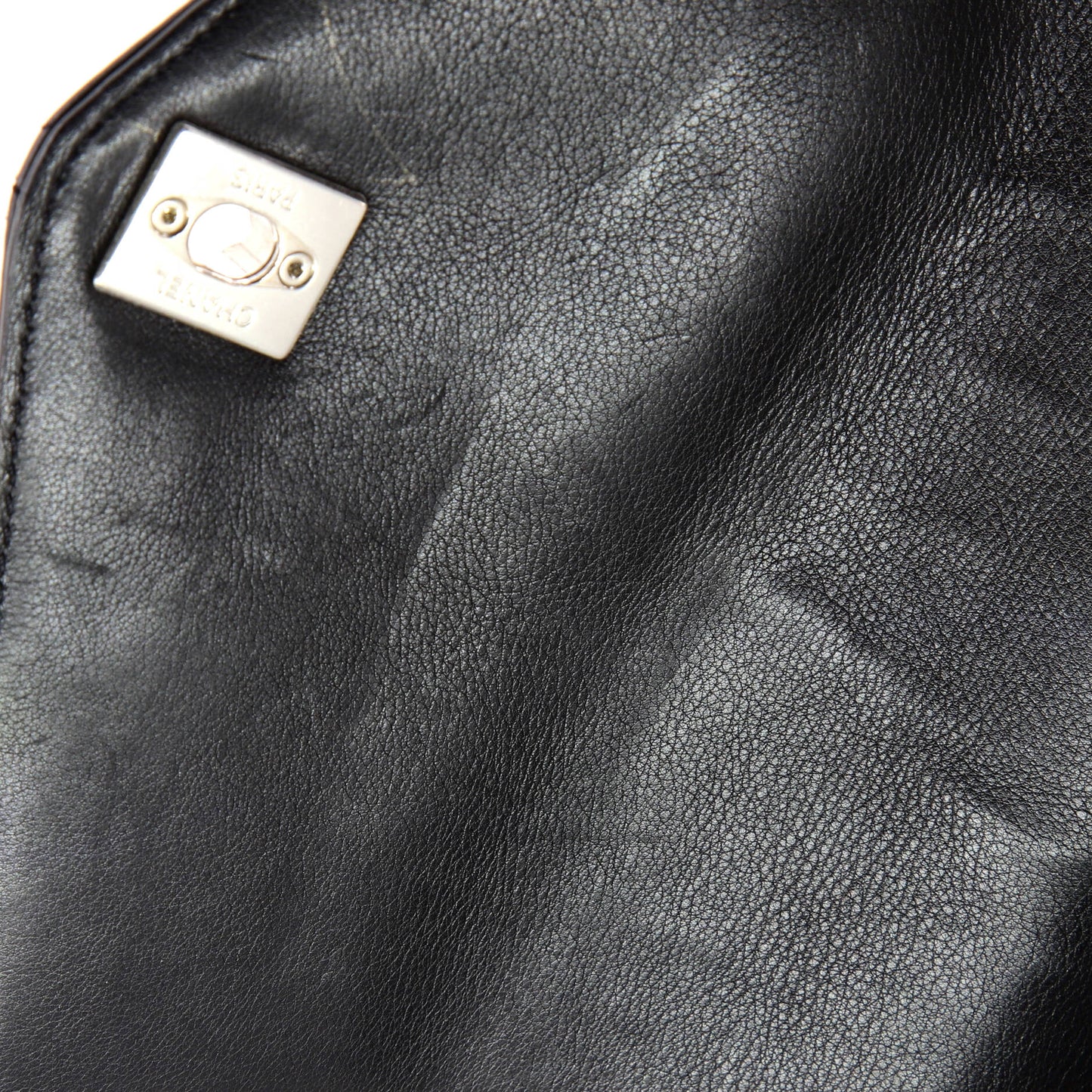 Two Tone Envelope Flap Bag Quilted Calfskin Medium
