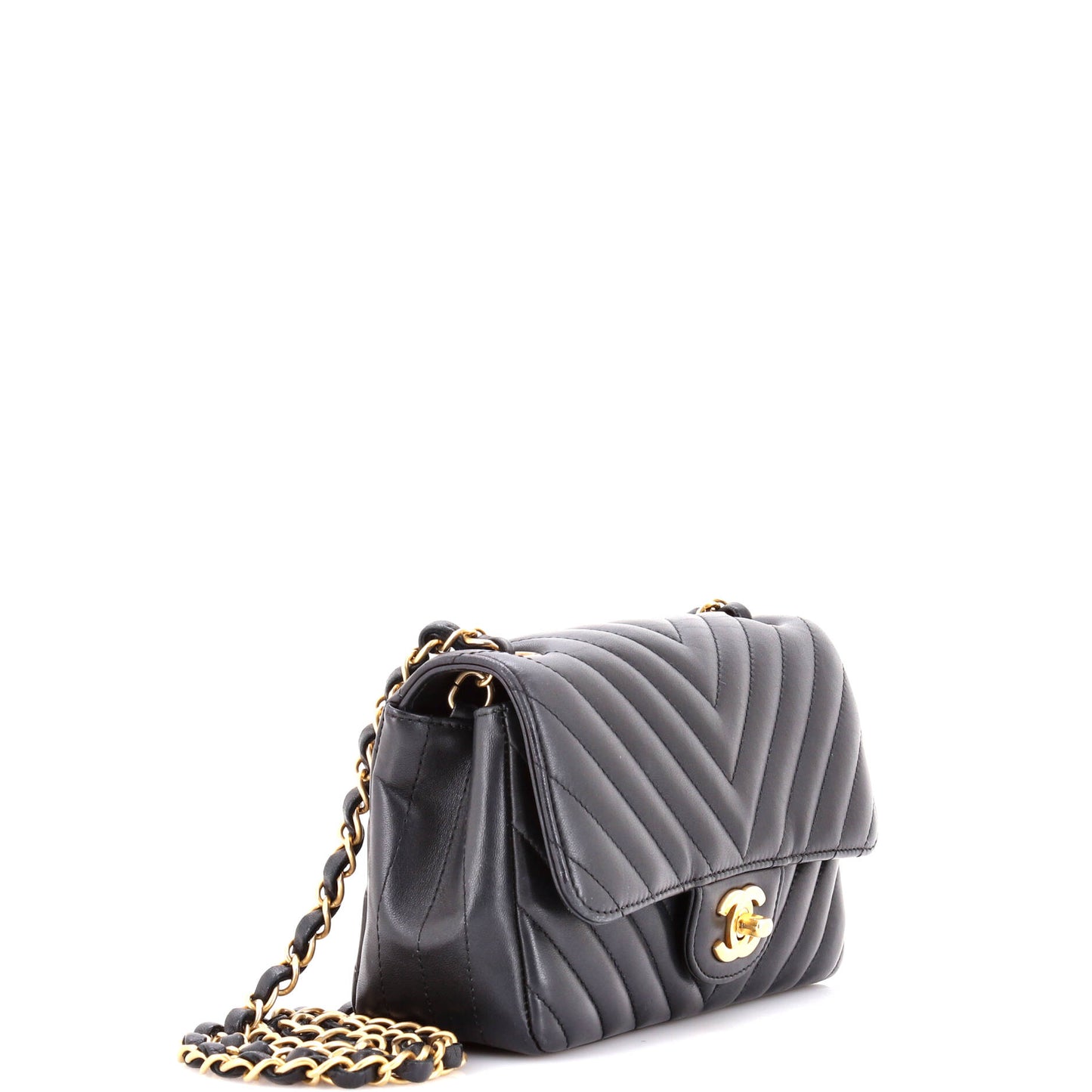 Classic Single Flap Bag Chevron Lambskin Mini