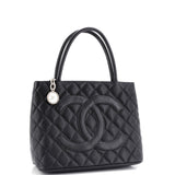 Medallion Tote Quilted Caviar