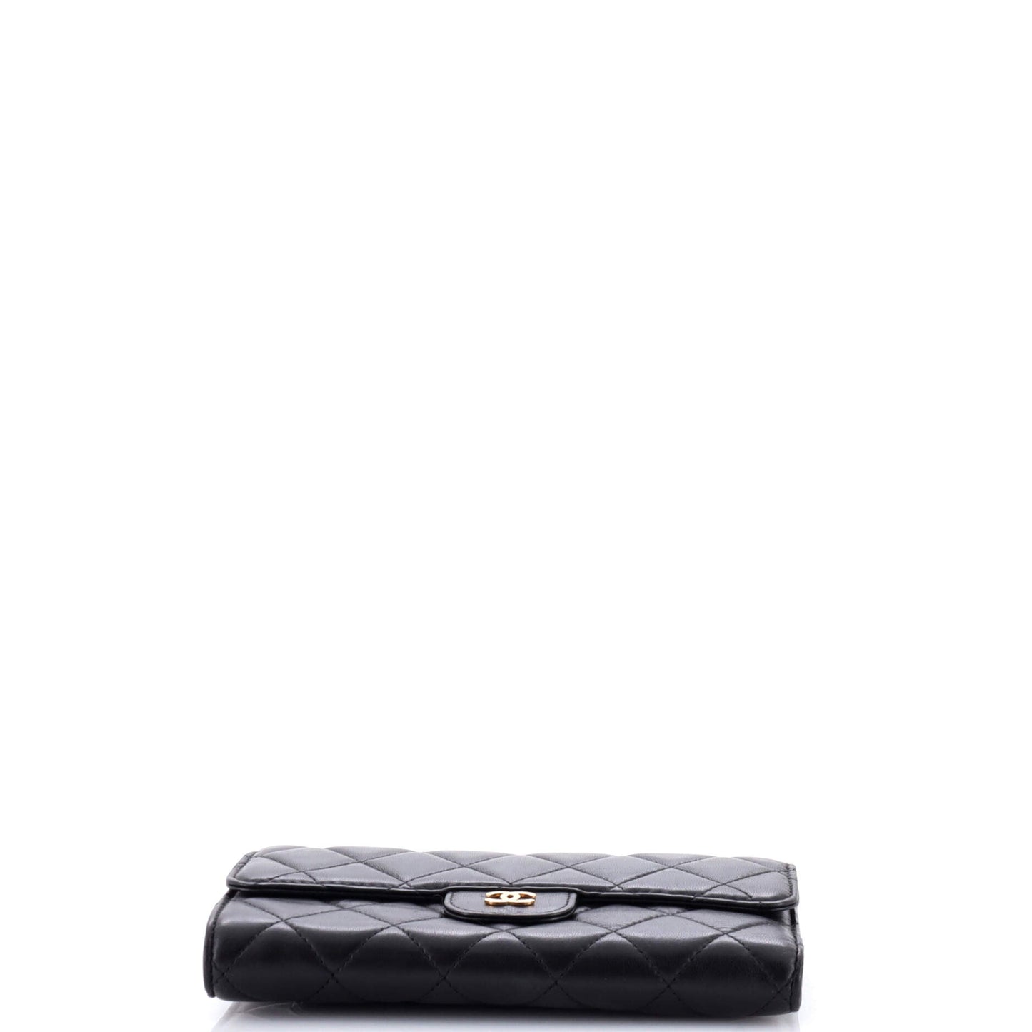 L-Flap Wallet Quilted Lambskin Long