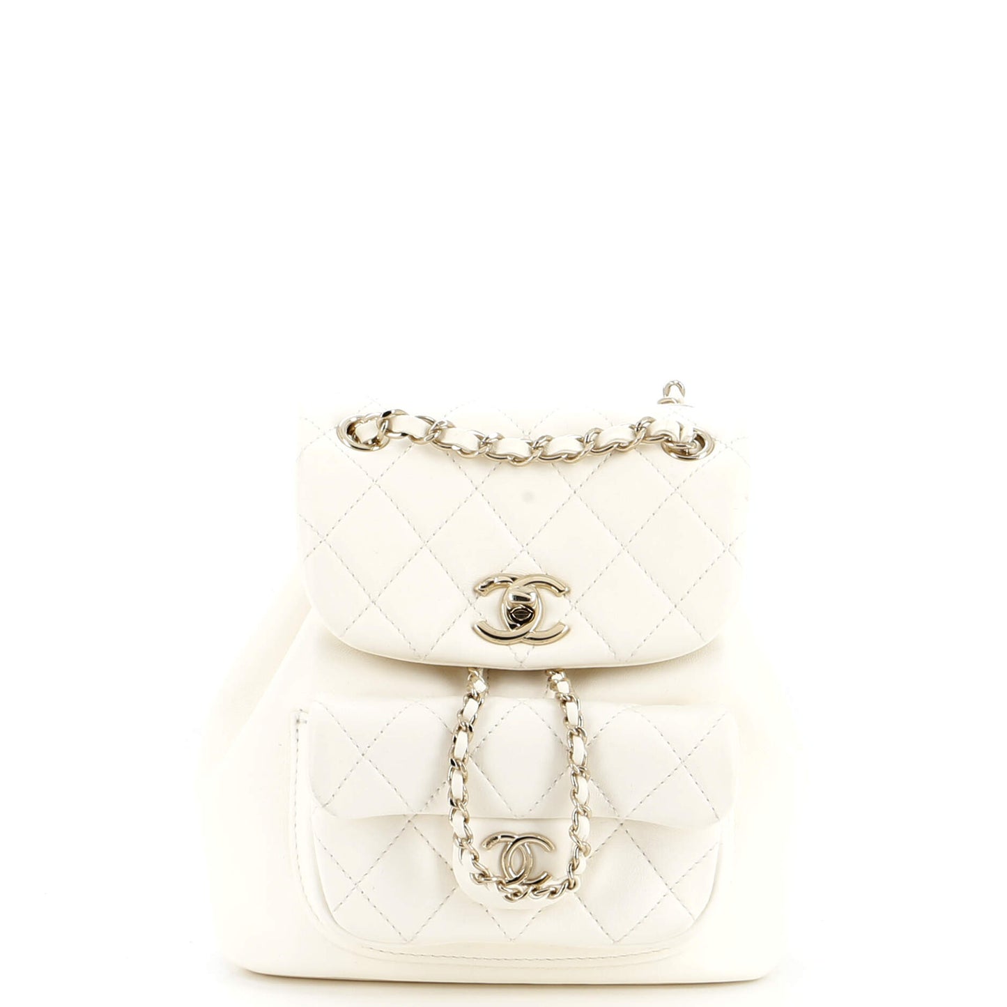 Duma Drawstring Backpack Quilted Leather Small