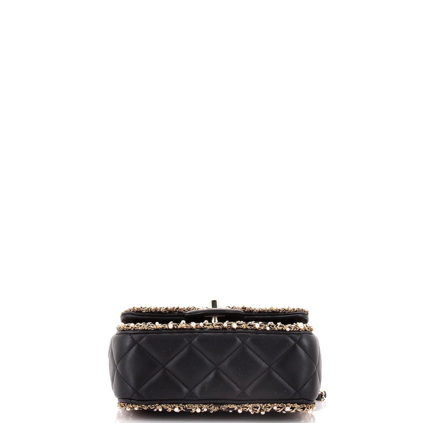 Pearl Edge Flap Quilted Lambskin Mini