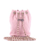 Logo Script Drawstring Chain Backpack Quilted Shiny Lambskin Small