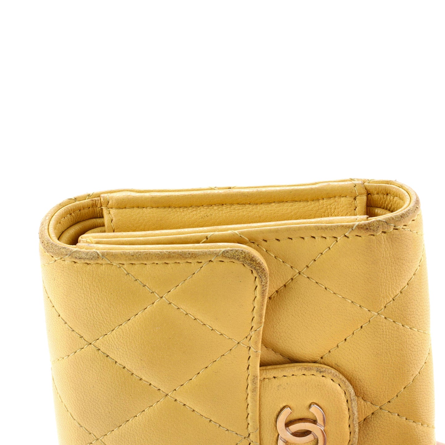 CC Compact Classic Flap Wallet Quilted Lambskin