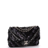 CC Flap Bag Chevron Sequins Mini