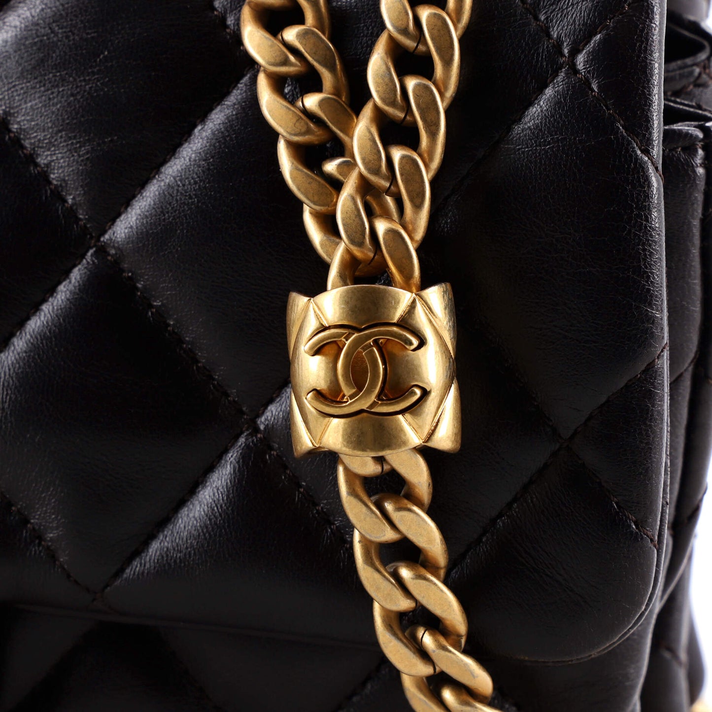 All Slide Long Flap Bag Quilted Lambskin Small
